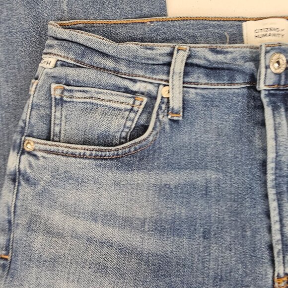 Womens 28 Wide Leg Hippie Boho Cottagecore Whimsigoth Flared Light Wash Jeans - Picture 12 of 14